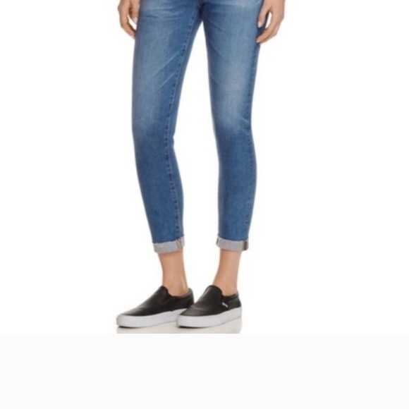 Ag Adriano Goldschmied Blue Ankle Cropped Jeans - Picture 1 of 9